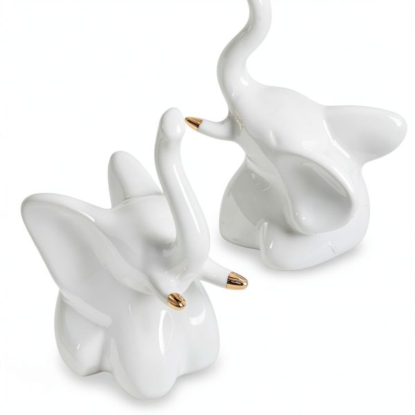 Braxan Ceramic Elephant Toilet Bolt Cover White Durable-6