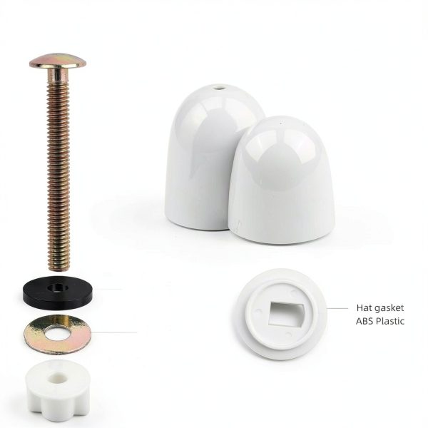 Notoke Toilet Floor Bolts Solid Brass Caps Easy Install-2
