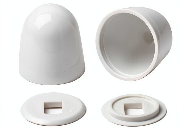 Jwodo Toilet Bolt Caps Durable Plastic Easy Install White-3