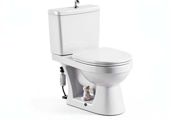 Lorzot Ceramic Cat Toilet Bolt Covers White Decorative-3