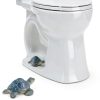 Londehuhai Turtle Toilet Bolt Covers Blue Resin Bathroom-3