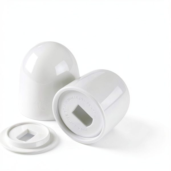 Skrfren Toilet Bolt Caps White ABS Plastic Universal Fit-3