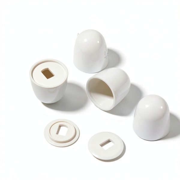 InnoHHustle Toilet Bolt Covers White Plastic Snap On Design-5