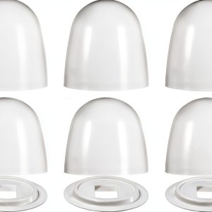 Skrfren Toilet Bolt Caps White ABS Plastic Universal Fit-0