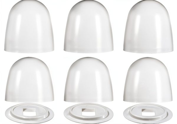 Skrfren Toilet Bolt Caps White ABS Plastic Universal Fit-0