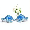Quilax Turtle Toilet Bolt Covers Blue Resin Decorative Caps-1
