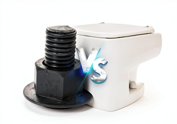 ElevateTech Toilet Bolt Caps White Durable Easy Install-4