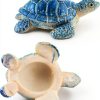 Londehuhai Turtle Toilet Bolt Covers Blue Resin Bathroom-8