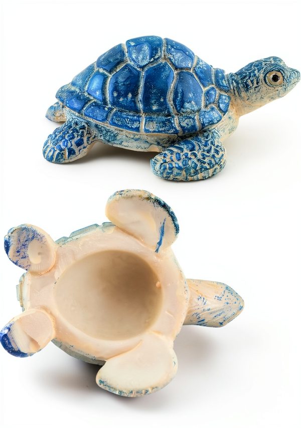 Londehuhai Turtle Toilet Bolt Covers Blue Resin Bathroom-8