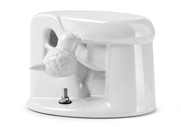 Framad Toilet Bolt Covers White Bird Design Ceramic Rust-2