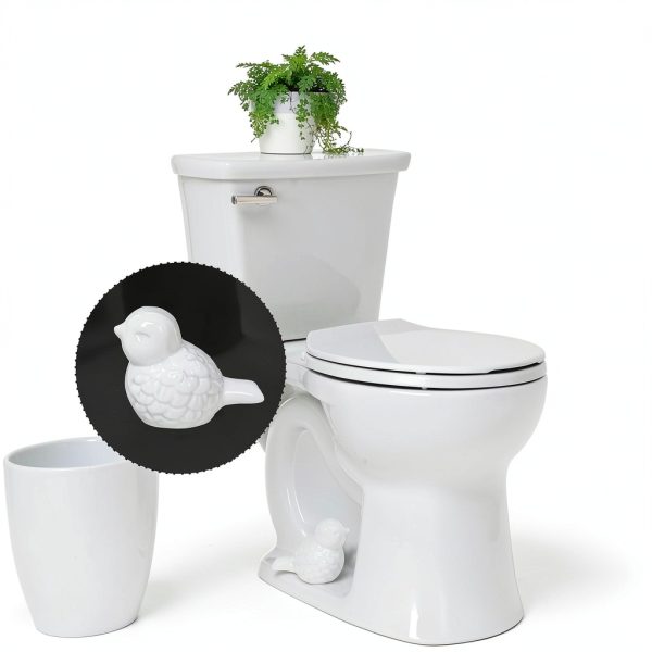 KOICDO Ceramic Bird Toilet Bolt Covers Decorative Home-4