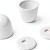 Jwodo Toilet Bolt Caps Durable Plastic Easy Install White-1