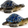 Londehuhai Turtle Toilet Bolt Covers Blue Resin Bathroom-7