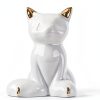Lorzot Ceramic Cat Toilet Bolt Covers White Decorative-2