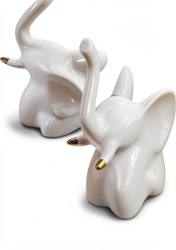 Braxan Ceramic Elephant Toilet Bolt Cover White Durable-2