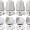 ElevateTech Toilet Bolt Caps White Durable Easy Install-0