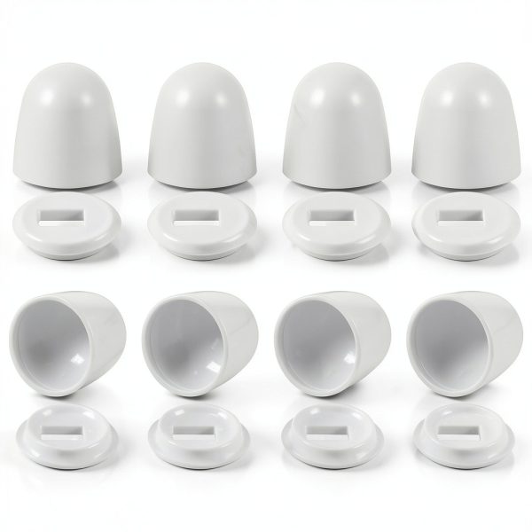 WJIAAA Toilet Bolt Covers Universal Fit Durable PP Material-0