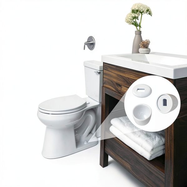 InnoHHustle Toilet Bolt Covers White Plastic Snap On Design-4