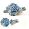 Londehuhai Turtle Toilet Bolt Covers Blue Resin Bathroom-6