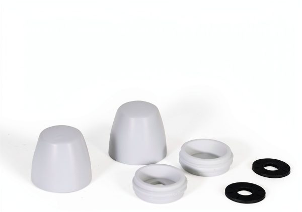 Fluidmaster Toilet Floor Caps White Plastic Adjustable-1