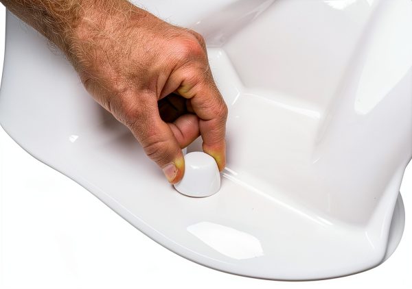 Plumb Pak Toilet Bolt Caps Almond Plastic Push On Design-2