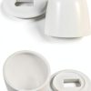 InnoHHustle Toilet Bolt Covers White Plastic Snap On Design-3