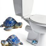 Quilax Turtle Toilet Bolt Covers Blue Resin Decorative Caps-0