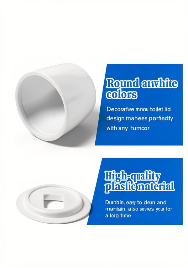 Skrfren Toilet Bolt Caps White ABS Plastic Universal Fit-2