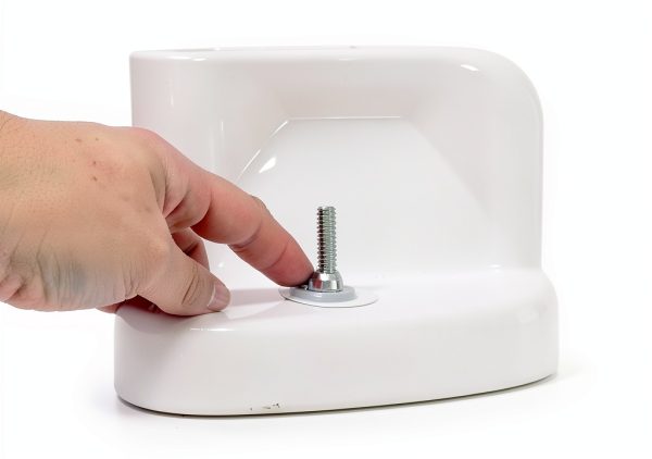ElevateTech Toilet Bolt Caps White Durable Easy Install-3