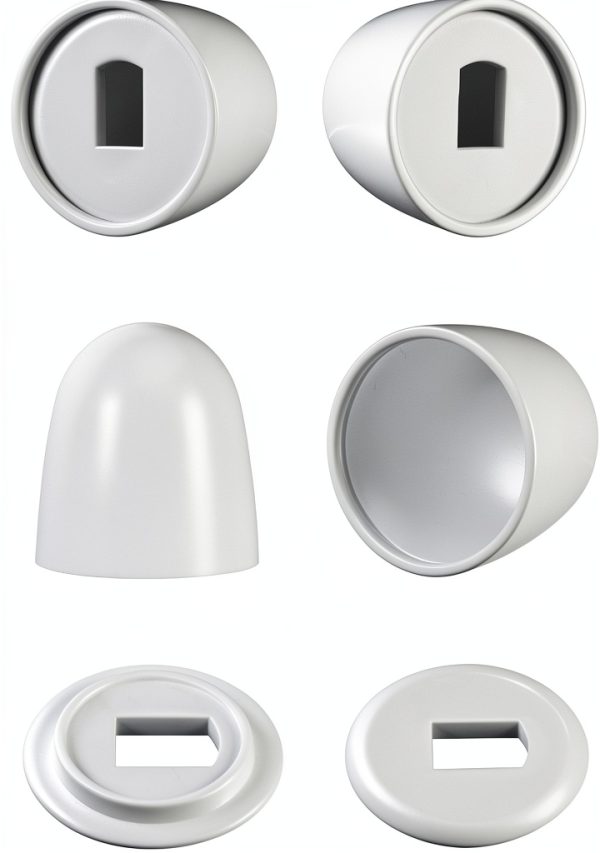 InnoHHustle Toilet Bolt Covers White Plastic Snap On Design-0