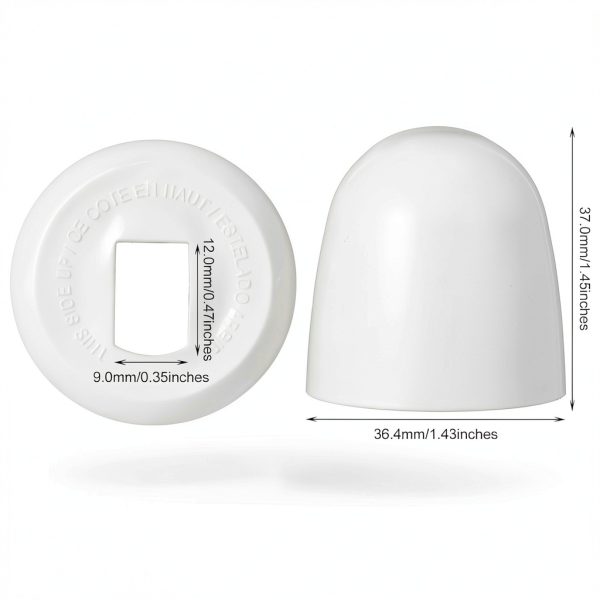 ElevateTech Toilet Bolt Caps White Durable Easy Install-1