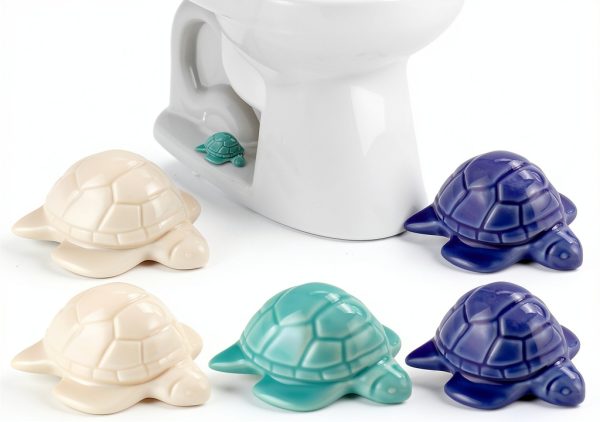 Frstem Ceramic Toilet Floor Bolt Caps Turtle Design Home-0