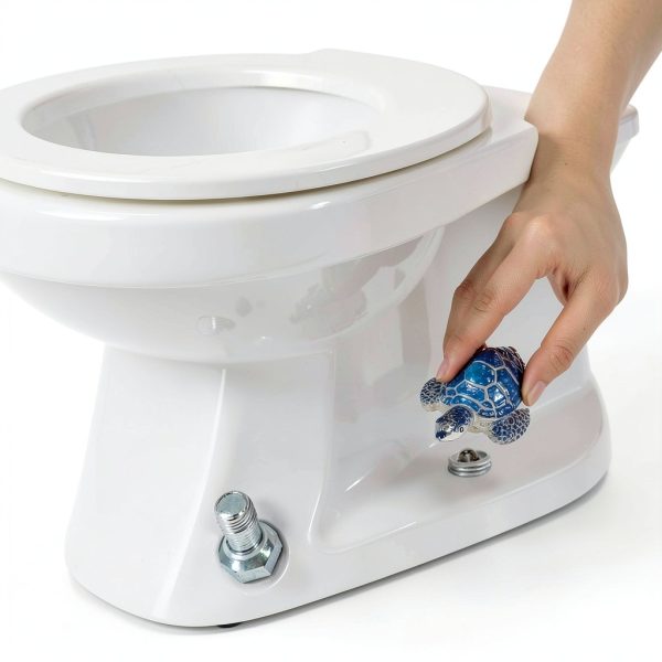 Quilax Turtle Toilet Bolt Covers Blue Resin Decorative Caps-4