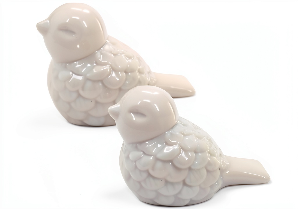 'KOICDO ceramic bird toilet bolt covers on a bathroom floor'