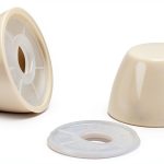 Plumb Pak Toilet Bolt Caps Almond Plastic Push On Design-0
