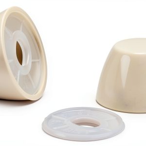 Plumb Pak Toilet Bolt Caps Almond Plastic Push On Design-0