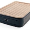Intex Queen Air Mattress with Built-In Pillow Grey 18-inch-0