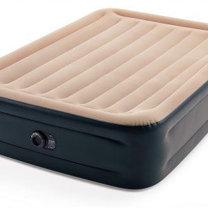 Intex Queen Air Mattress with Built-In Pillow Grey 18-inch-0