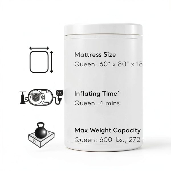 Intex Queen Air Mattress with Built-In Pillow Grey 18-inch-2
