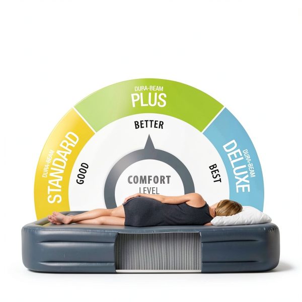 Intex Queen Air Mattress with Built-In Pillow Grey 18-inch-1