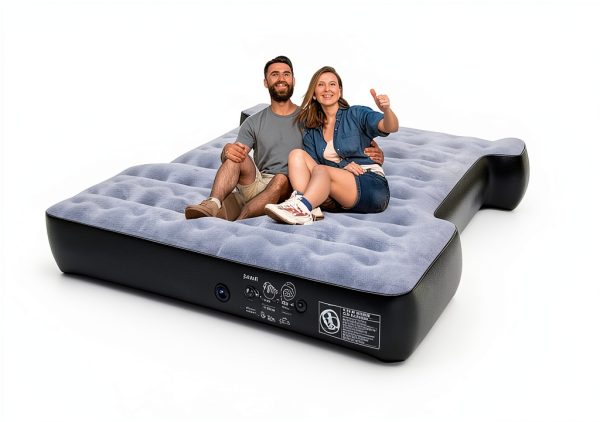 Inflatable Truck Bed Mattress Onirii 5.5-5.8 Ft Size Flocking & Pump-5