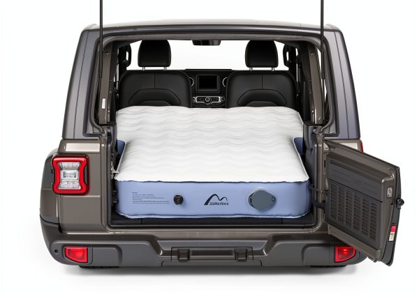 Jeep Wrangler Air Mattress Jeep Mattress with Wireless Air Pump Large SUV Air Mattress,Jeep Wrangler Bed 10inch SUV Camping Bed for JK JKU JL JLU Unlimited 4 Door-0