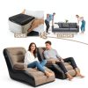 Inflatable Couch LanAqua Waterproof Flocked Air Sofa Brown Single-3