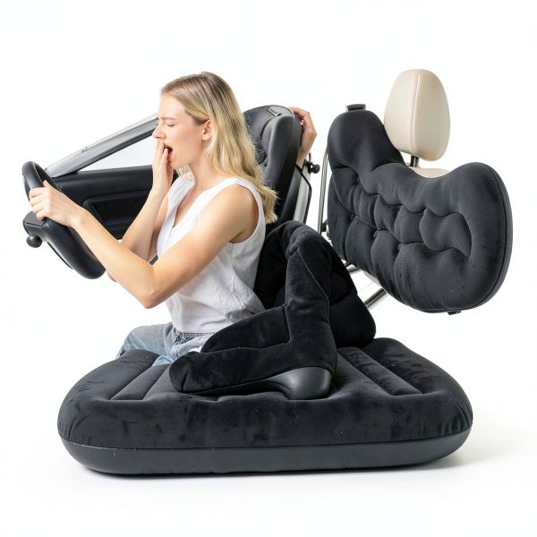 SUV Air Mattress by dessports – Foldable Car Bed with Cup Holder-6