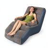 Inflatable Couch LanAqua Waterproof Flocked Air Sofa Brown Single-0