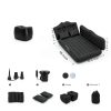 Car Air Mattress Uncle elk 6" Plush Seat with Pump & Pillows Black-2