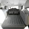 Car Air Mattress Uncle elk 6" Plush Seat with Pump & Pillows Black-0