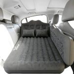Car Air Mattress Uncle elk 6" Plush Seat with Pump & Pillows Black-0